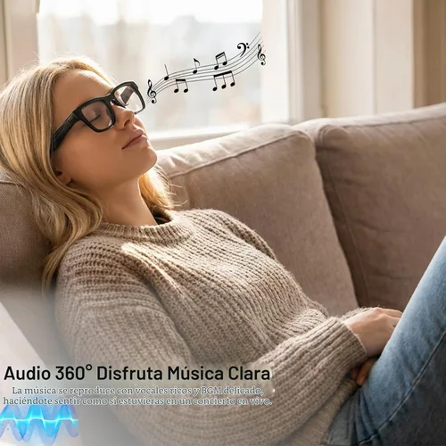 Vista 8 de Gafas inteligentes AI con lentes fotocrómicas, traducción y asistente