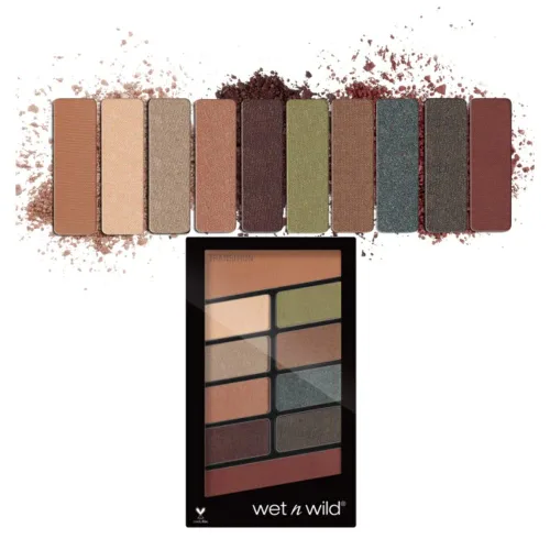 Vista 21 de wet n wild Paleta de maquillaje de sombra de ojos Color Icon de 10 tonos, Blue Lights Off, larga duración, brillante, metálico, brillante, mate