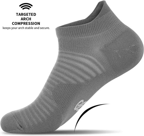 Vista 4 de Calcetines tobilleros de compresión de corte bajo (6 pares) para hombres y mujeres