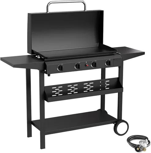 Vista 12 de Plancha de gas para barbacoa de 2 quemadores, 25.6 pulgadas