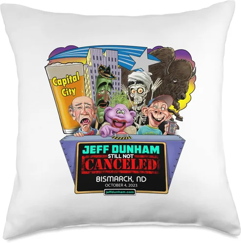 Vista 5 de JEFF DUNHAM Bismarck, ND (2023) - Almohada de 16 x 16 pulgadas, multicolor