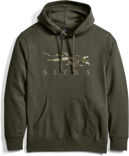 Vista 6 de Sudadera con capucha SITKA Gear Everyday Icon Optifade para hombre Negro cubierta