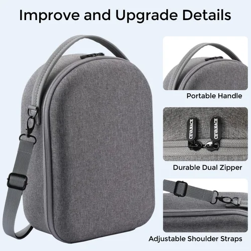 Vista 4 de Carrying Case Compatible with Quest 2 - Sonicgrace for Oculus Quest 2 Carry Case Hard Shell Shockproof Travel VR Oculus Case for Storage Official