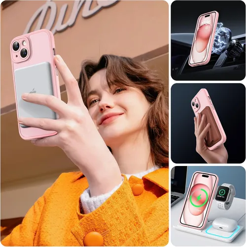Vista 201 de TOCOL Funda para iPhone 11, compatible con Magsafe, protección completa de cámara, imanes integrados, protección contra caídas, funda translúcida