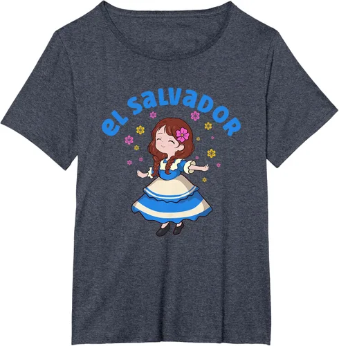 Vista 65 de Camiseta de mujer hispana con bandera salvadoreña de El Salvador Orgullosa, Negro