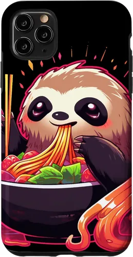 Vista 13 de Sloth Eating Ramen Japanese Noodles Soup Kawaii Case for iPhone 17