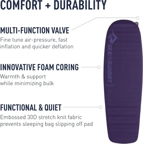 Vista 4 de Sea to Summit Comfort Plus - Colchoneta de dormir de espuma autoinflable para campamento, para mujer regular (67 x 21 x 3 pulgadas)