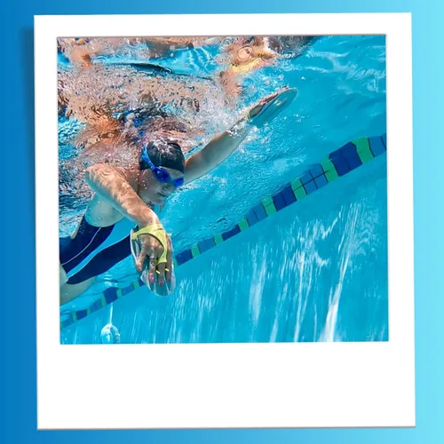 Vista 7 de Sporti - Palas de mano para natación - Palas de natación ligeras, correas ajustables de silicona