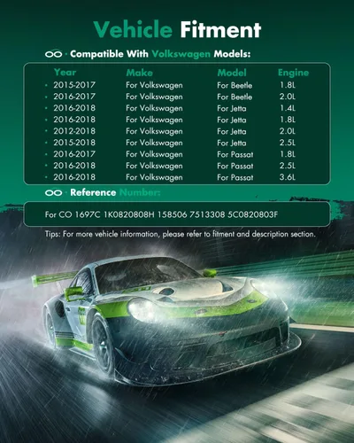 Vista 2 de SCITOO Compresor de aire acondicionado para Volkswagen Jetta 2016-2018, Compresor de aire acondicionado para Volkswagen Passat 2016-2018