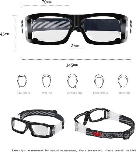 Vista 2 de SooGree Gafas protectoras de baloncesto y fútbol para hombres y mujeres