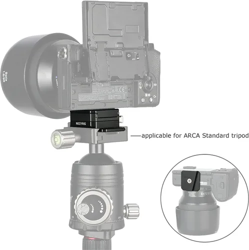 Vista 5 de NICEYRIG Placa base de liberación rápida con kit de ensamblaje V-Lock, para Arca estándar multiusos placa base de cámara aplicable para batería
