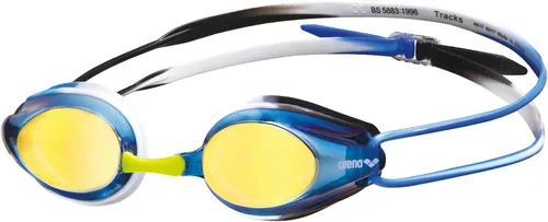 Vista 10 de Arena Tracks Gafas de natación unisex para adultos esenciales para carreras competitivas de natación, aprobadas por FINA, con lente antiniebla