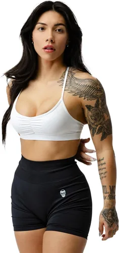 Vista 3 de Gymreapers Infinity - Pantalones cortos de entrenamiento sin costuras de cintura alta para mujer, pantalones cortos atléticos para gimnasio, correr