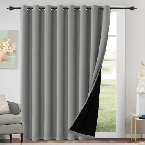 Vista 24 de H.VERSAILTEX Cortinas 100% de opacidad con aislamiento térmico, cortinas opacas completas para sala de estar, cortinas de ventana de eficiencia