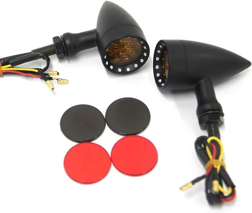 Vista 2 de MISS MOLY Bobber Cafe - Luz trasera LED para motocicleta, luz intermitente de freno color ámbar