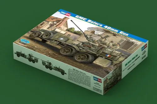 Vista 2 de Hobby Boss GMC Bofors - Kit de construcción de modelo de vehículo de pistola de 1.575 in