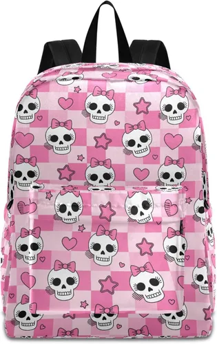 Vista 19 de MNSRUU Mochila para estudiantes para la escuela, Halloween, mochila luminosa de murciélagos para laptop, mochila estética para niñas, niños, mochila
