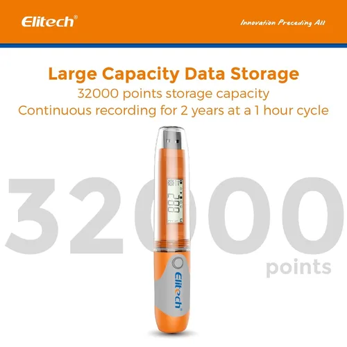 Vista 3 de Elitech RC-51 Digital registrador de datos de temperatura USB reutilizable 32000 puntos