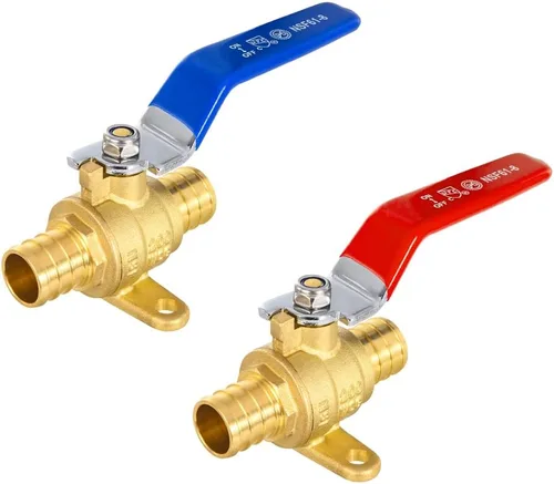 Vista 16 de Paquete de 2 válvulas de bola EFIELD Pex Brass de 1/2 pulgada con cierre de puerto completo, caliente y frío, (VALVE001) Válvula de cierre