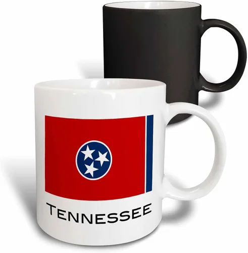 Vista 8 de 3dRose Taza de dos tonos con la bandera del estado de Iowa, 11 onzas, negro/blanco