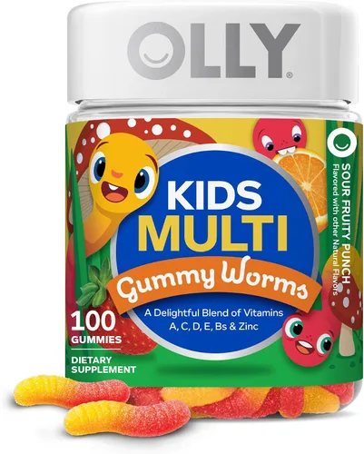 Vista 11 de OLLY - Gusanos de goma multivitamínicos para niños, salud general y apoyo inmunológico, vitaminas y minerales A, C, D, E, Bs y zinc, suplemento