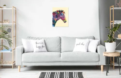 Vista 4 de Ravensburger CreArt Funky Zebra - Pintura por números para adultos, kits de manualidades para adultos y niños a partir de 12 años