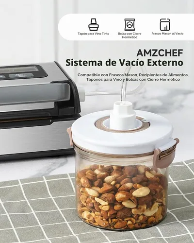 Vista 7 de AAOBOSI Sellador al vacío de 95 kPa para carnes, líquidos, Sous Vide