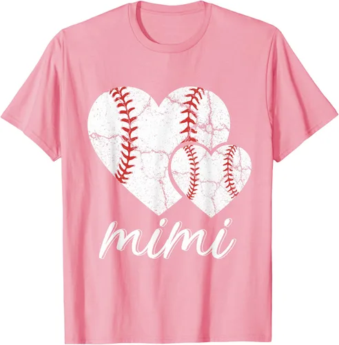 Vista 86 de Camiseta de béisbol Mimi para el Día de la Madre, Negro, S