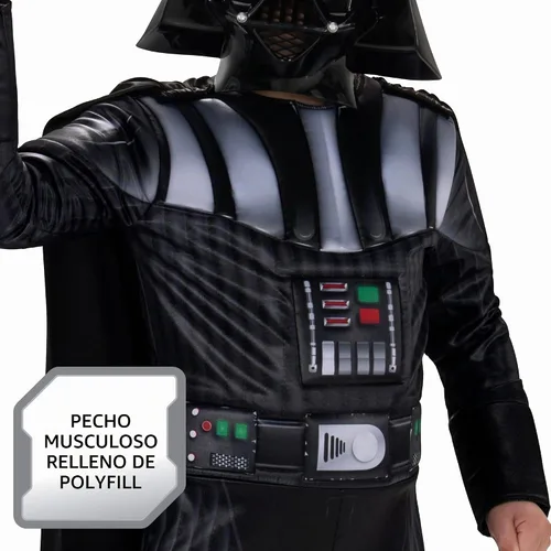 Vista 4 de Star Wars Darth Vader Official Youth Costume - Premium Quality Padded Jumpsuit with Plastic Mask and Detachable Cape