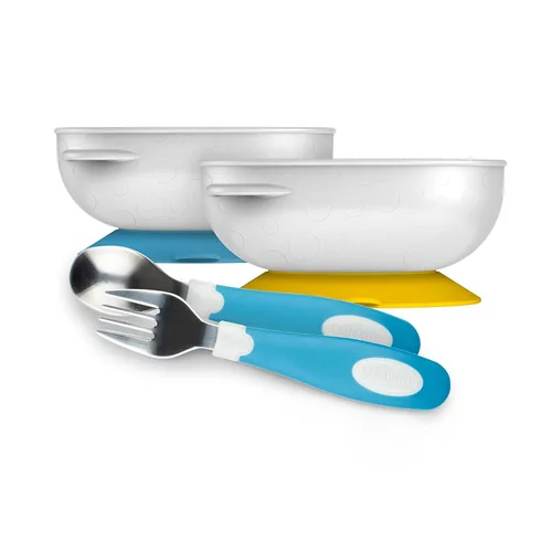 Vista 12 de Dr. Brown's Tazones de succión fuertes antideslizantes para bebés y niños pequeños, alimentación LED para bebés, paquete de 2, sin BPA, 4 meses
