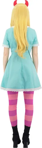 Vista 2 de C-ZOFEK Vestido de disfraz de estrella de Estados Unidos para mujer con gorro y bolsa para Halloween