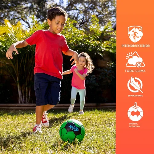 Vista 4 de NERF Kids Foam Mini Soccer Ball - Proshot Youth Soft Mini Foam Soccer Ball - 7" Inch NERF Indoor + Outdoor for Kids
