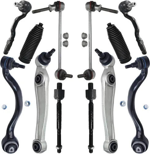 Vista 117 de Detroit Axle – 12 brazos de control superiores e inferiores delanteros con rótulas, barras de unión exteriores e interiores con topes, barras