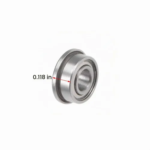 Vista 3 de Uxcell F683ZZ - Rodamientos de bolas con brida, 3 x 7 x 3 mm, acero cromado con blindaje, 10