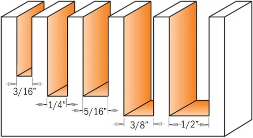 Vista 2 de CMT Orange Tool 192.000.02 Carburo Sólido 5-PCS DOWNCUT BIT espiral