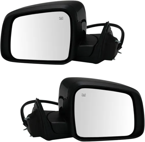 Vista 178 de TRQ Conjunto de 2 piezas de espejo lateral para conductor y pasajero, ajuste eléctrico, sin calefacción, sin memoria, color negro, compatible