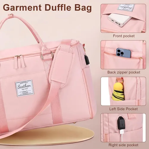 Vista 4 de Bolsas de ropa.., Rosado, Bolsa de ropa