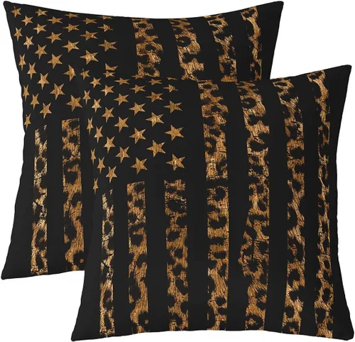 Vista 20 de Erosebridal Juego de 2 fundas de almohada occidentales de 16 x 16 pulgadas, fundas de almohada cuadradas decorativas de cuadrícula marrón retro