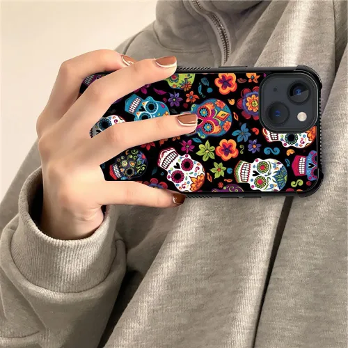 Vista 254 de Funda compatible con iPhone 8, a prueba de golpes, antiarañazos, bandera de ciervos de cola blanca de grano de madera estadounidense