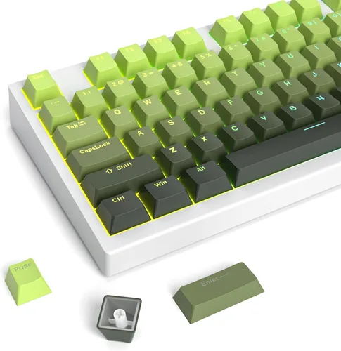 Vista 20 de Owpkeenthy Teclas de carbono retro perfil SA de 150 teclas personalizadas de ABS Doubleshot Juego de teclas con barra espaciadora dividida