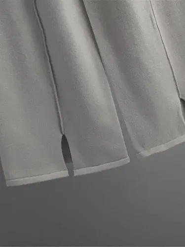 Vista 6 de LIXINGHEITANG Mujer Otoño Invierno Trajes De Manga Larga Suelto Alto Bajo Top Tobillo Femenino Conjuntos Para Negro