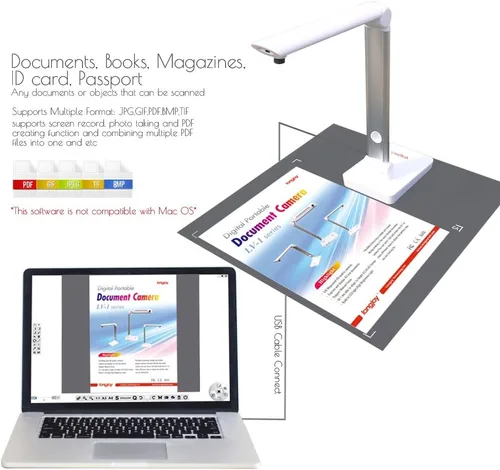 Vista 6 de Digital portátil aéreo USB distancia enseñanza documento cámara LV-1020 (blanco)