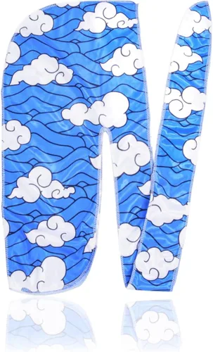 Vista 44 de Art Silky Durag con colas largas y anchas, durags de tela de seda suave satinada para mayor comodidad y compresión