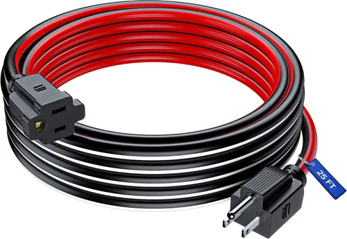 Vista 23 de Maximm Cable de extensión negro y azul de 10 pies, SJTW de 16 AWG