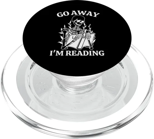 Vista 8 de Go Away I'm Reading, libro de esqueleto PopSockets intercambiable PopGrip