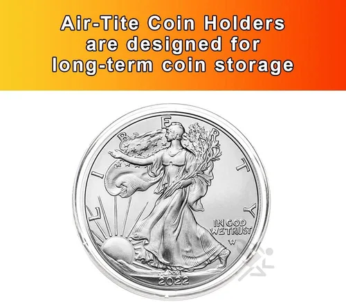 Vista 4 de (20) Air-tite H-40 - Cápsulas de soporte para monedas de ajuste directo para American Silver Eagles y 1 onza China Silver Panda Sterling por