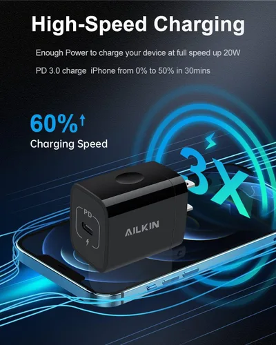 Vista 3 de Cargador rápido tipo C para Samsung Galaxy A17 A16 A15 5G A14 S24 S23 A25 A57 20W PD Wall Plug+30W Car Adapter+60W C to USB-C Cables-6Ft for