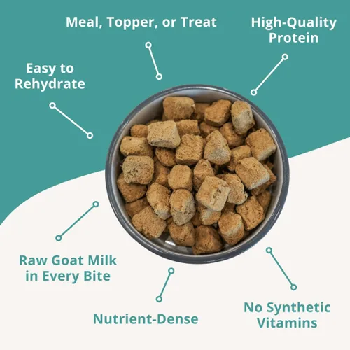 Vista 2 de Steve's Real Food Nuggets crudos liofilizados - Receta de Lamu - Alimento crudo para mascotas para perros y gatos - 20 oz