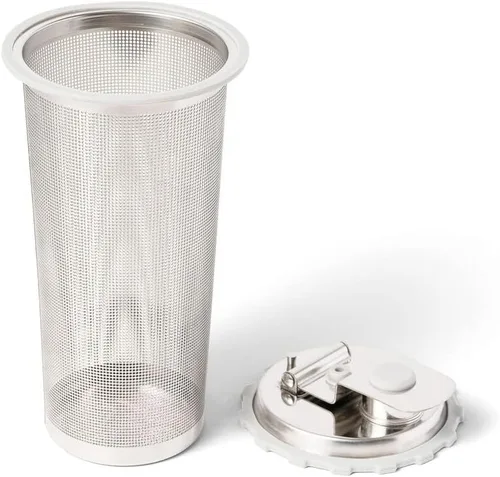 Vista 4 de Jarware tapa para infusor de café de infusión fría y té para tarros de albañil de boca ancha, negro