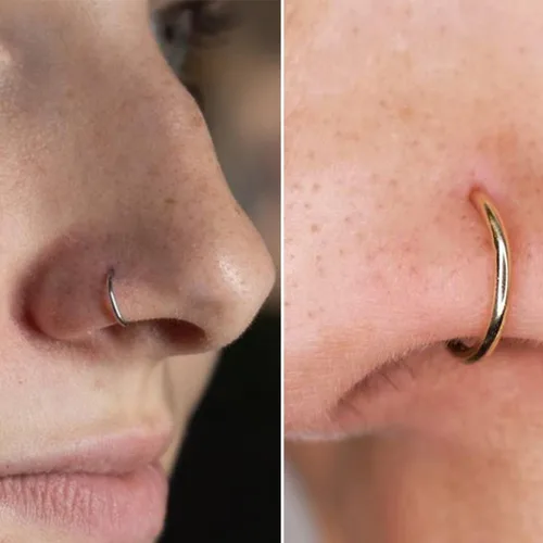 Vista 3 de Piercing de nariz de 20 G, hipoalergénico para mujeres y hombres